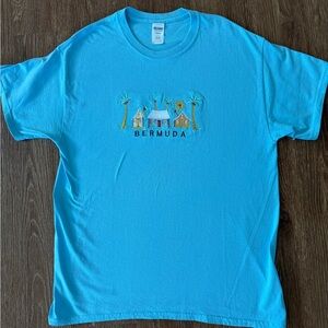 Gildan Bermuda Vacation Heavy Cotton Sky Blue Tee